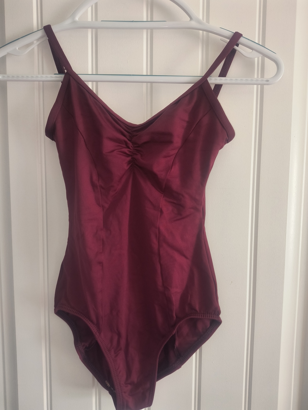 Motionwear Burgundy Satin Tank Bodysuit